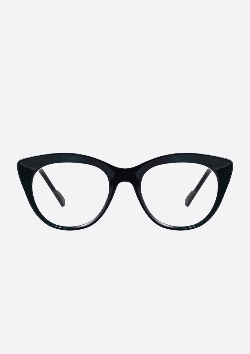 READING GLASSES - DORIS MATTE BLACK GREEN