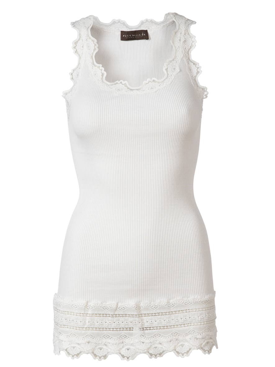 Silk Top w/ Wide Lace - Rosemunde