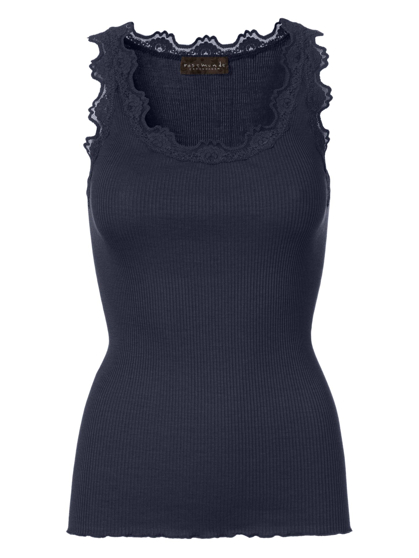Iconic Silk Top With Lace - Rosemunde