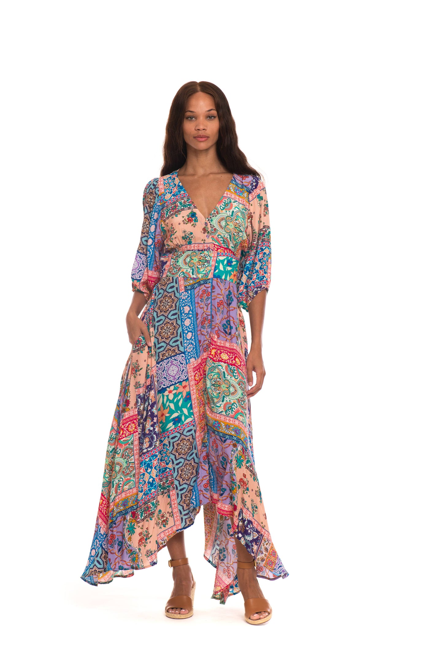 PATCH NAOMI BUTTON UP DRESS