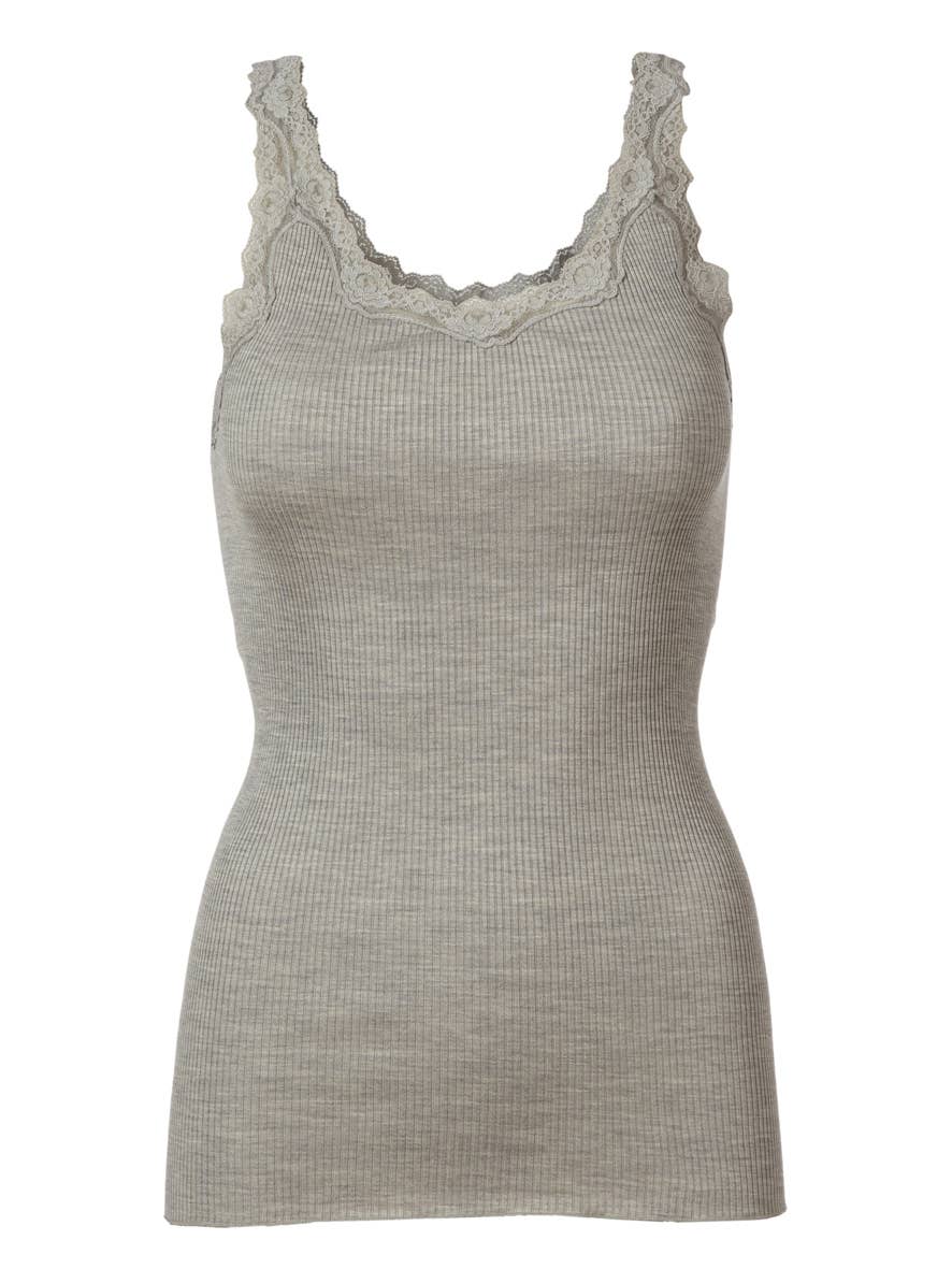 Rosemunde Silk top w/lace & Deep Back