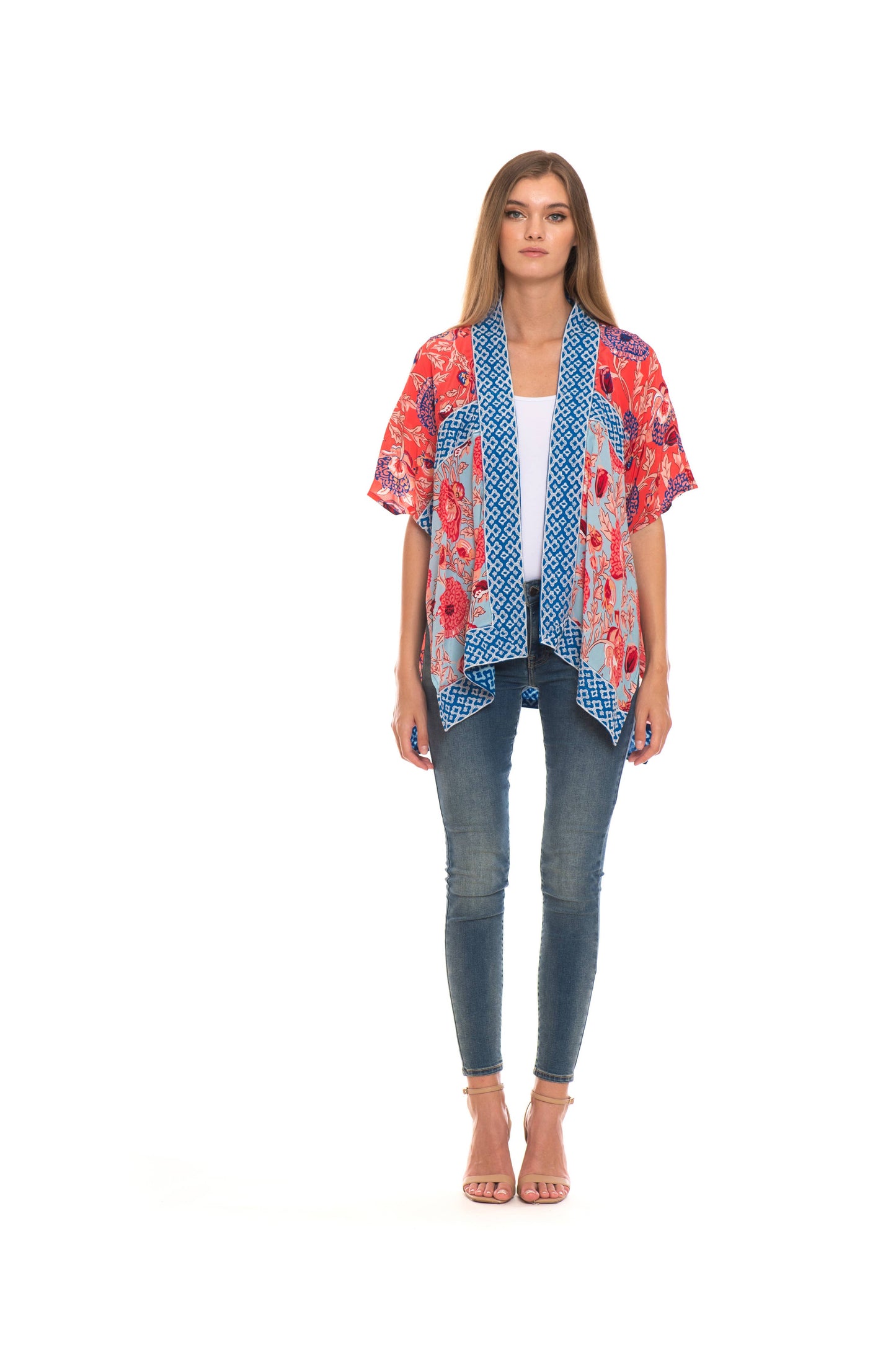 MARINE JAIPUR EMBROIDERED KIMONO
