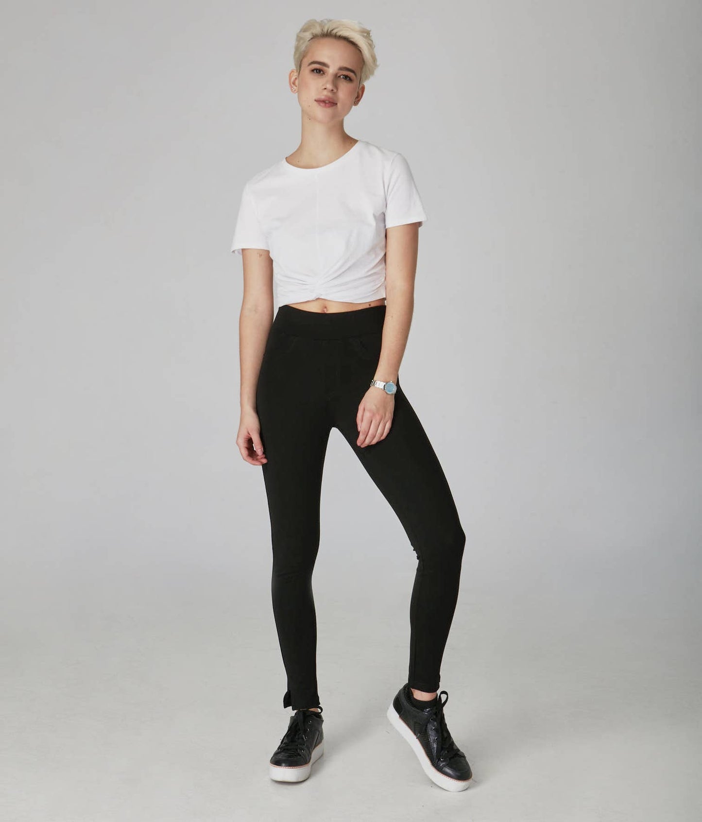Anna-Jblk Mid Rise Athleisure