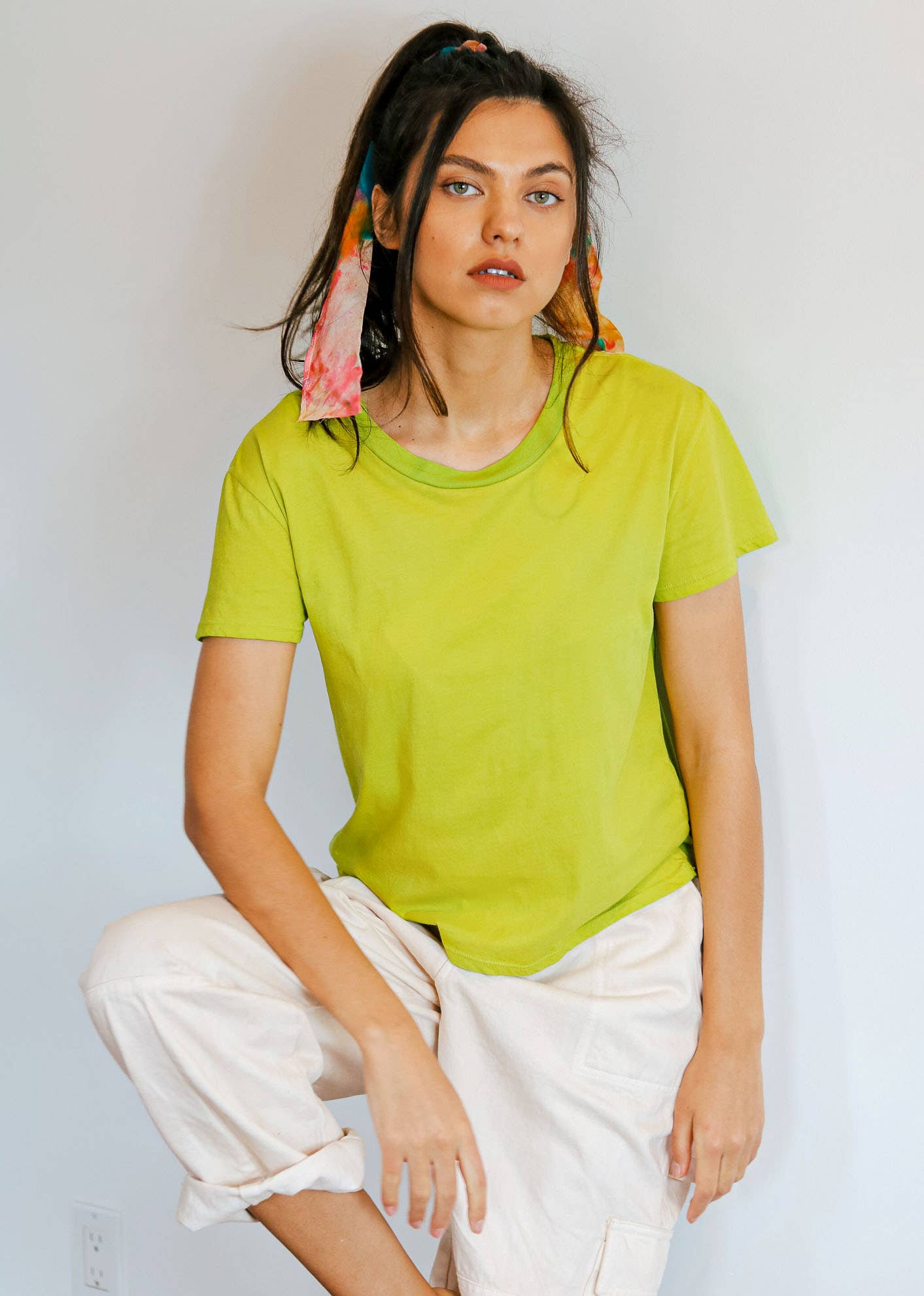 Locally Made, Hand Dyed Everything Tee in Acid