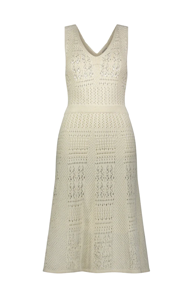 COTTON SLEEVELESS OPEN STITCH DRESS - Minnie Rose