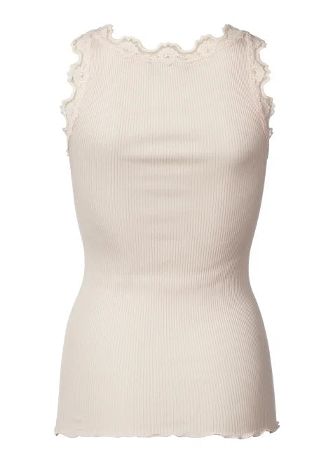 Iconic Silk Top With Lace - Rosemunde