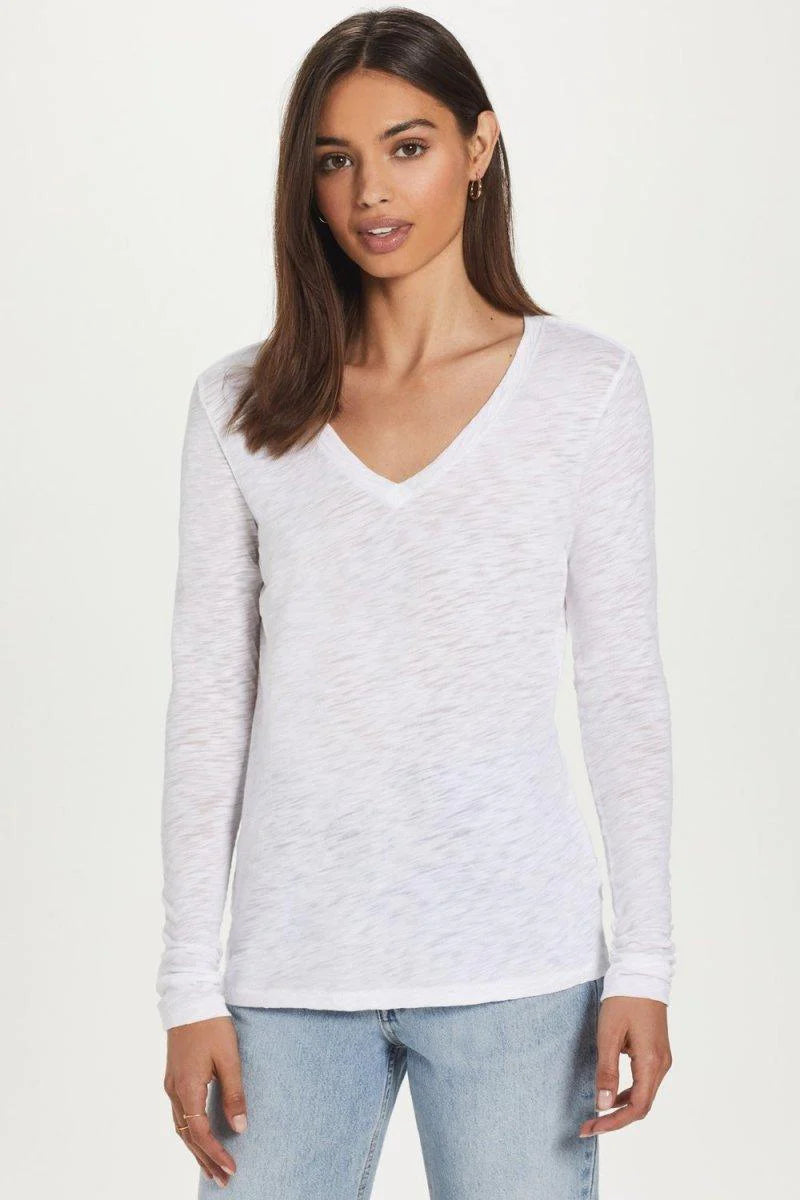 Long Sleeve Classic V Tee - Goldie Lewinter
