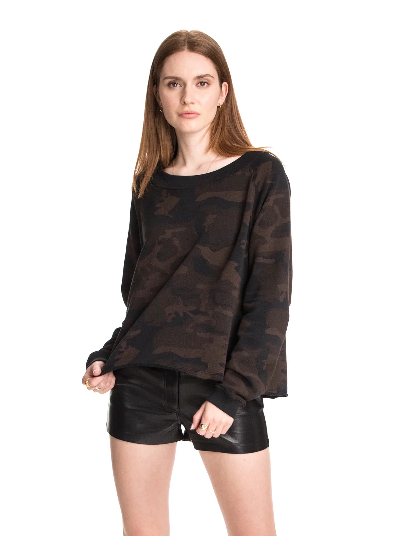 Anna Crop Boatneck Sweatshirt - CHRLDR