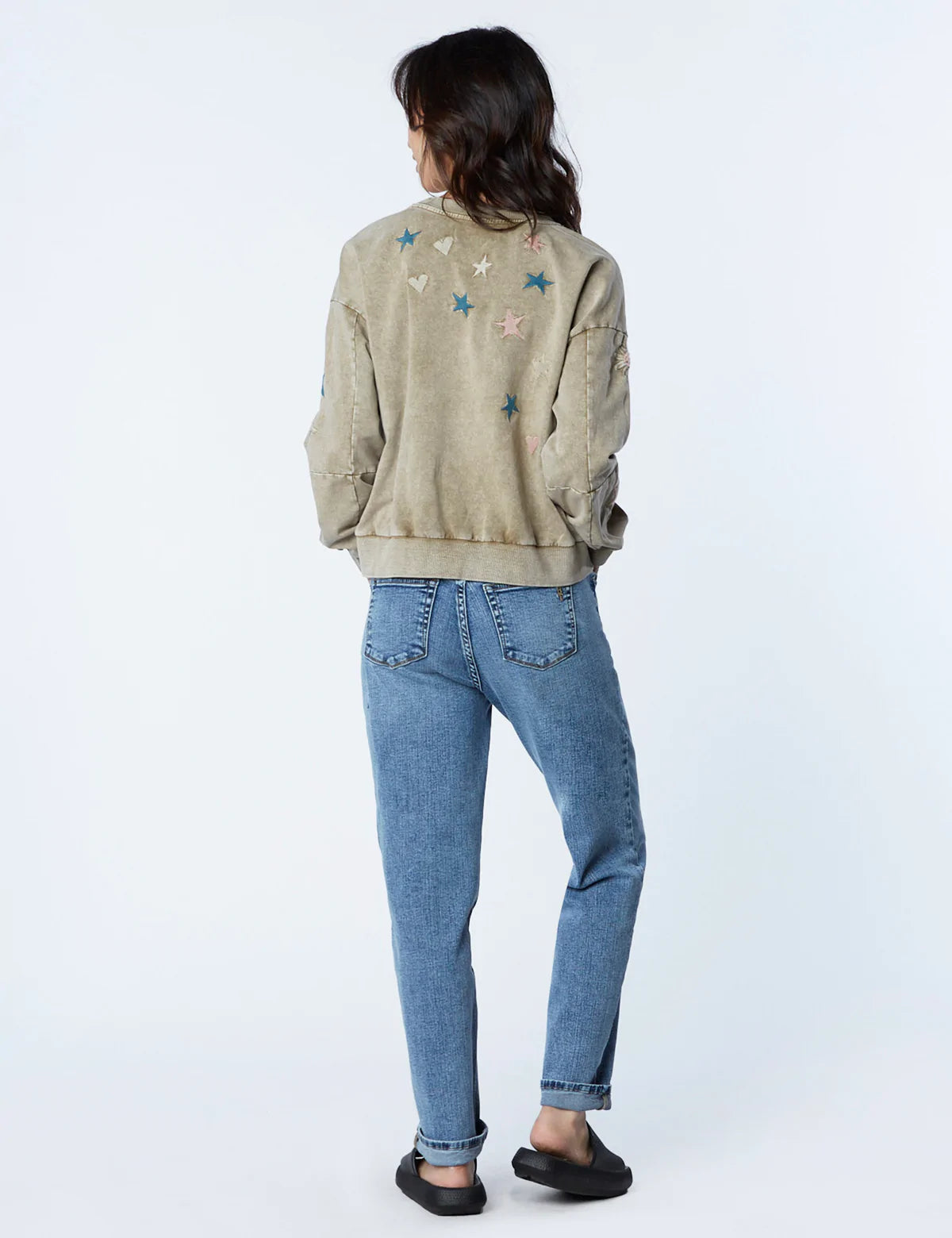 Happy Embroidered Sweatshirt BT5069K - Billy T Shop