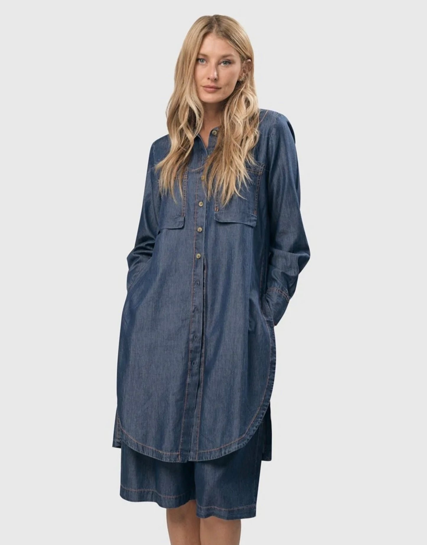 Ranch Chambray Tunic Shirt RT106D - Alembika
