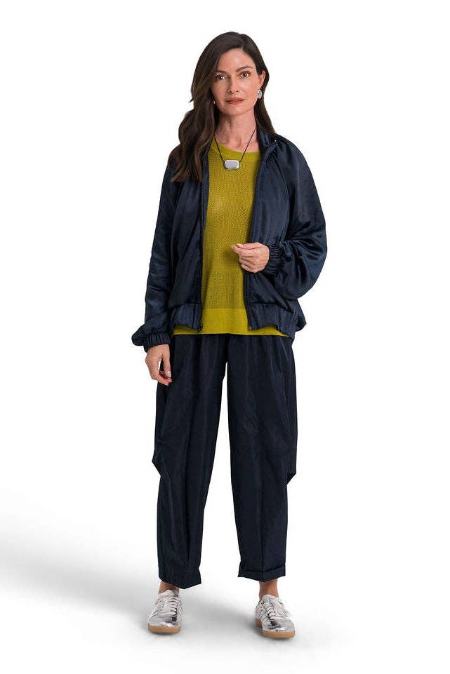 Sateen Evening Bomber - Midnight