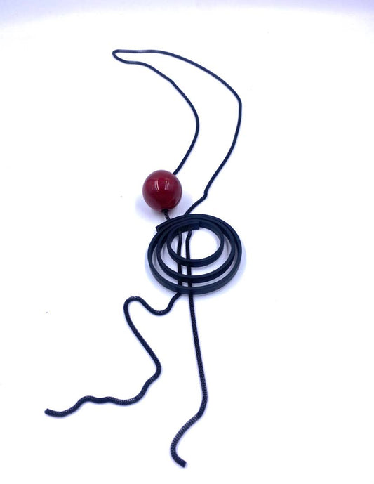 MO Murano necklace: Black/red