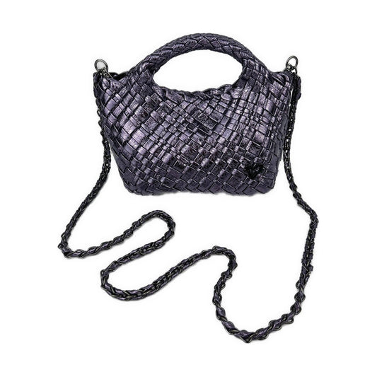 NEW Tiny Mini Woven Tote - Metallic Purple