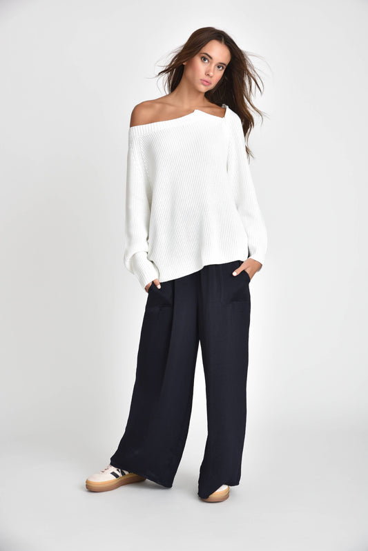 Harry Sweater: White