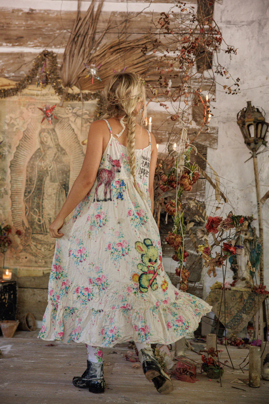 Appliqué Vianney Slip Dress 1434 - Magnolia Pearl