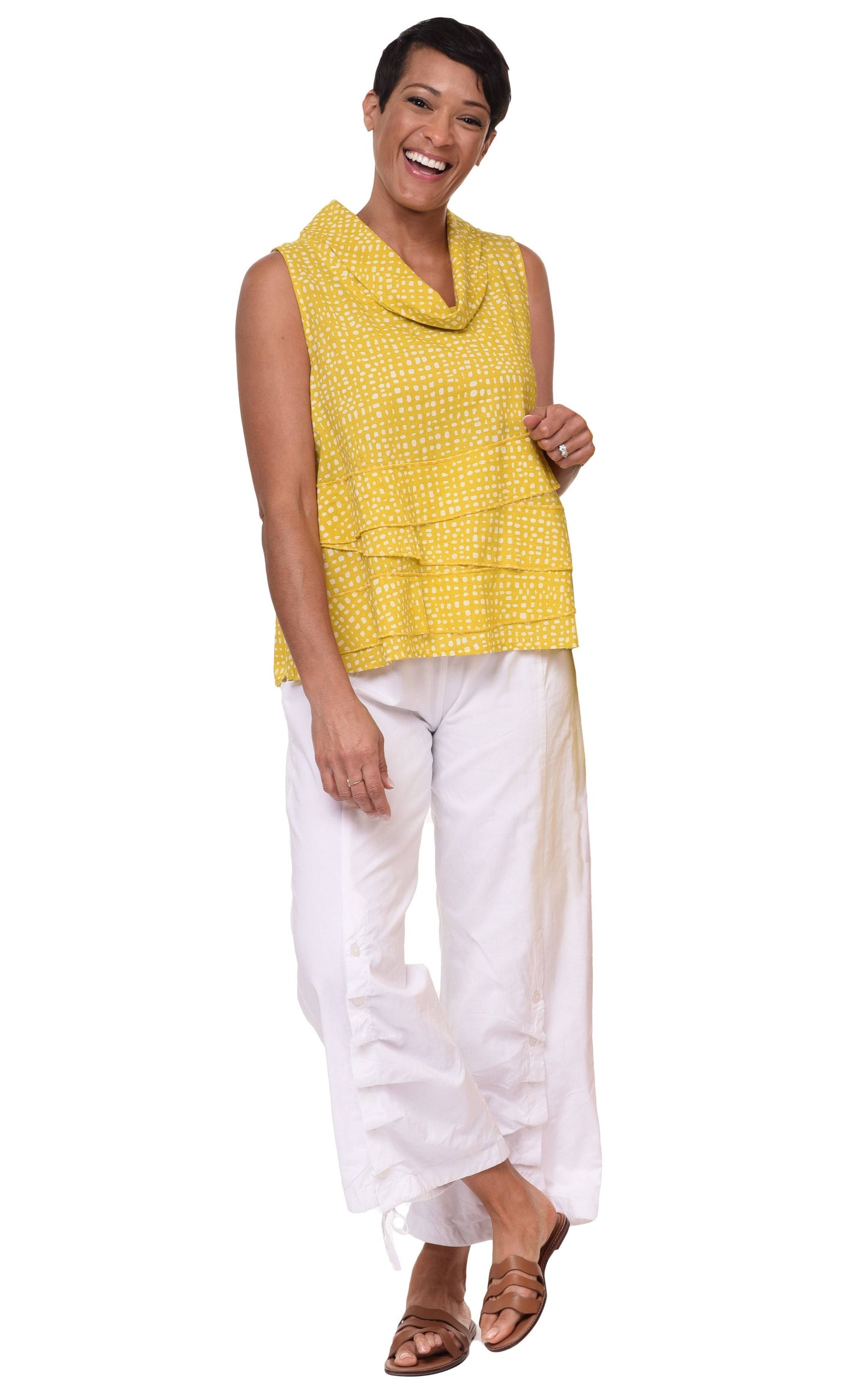 CV63 Leilani Top in Goldfish Dots*: XL