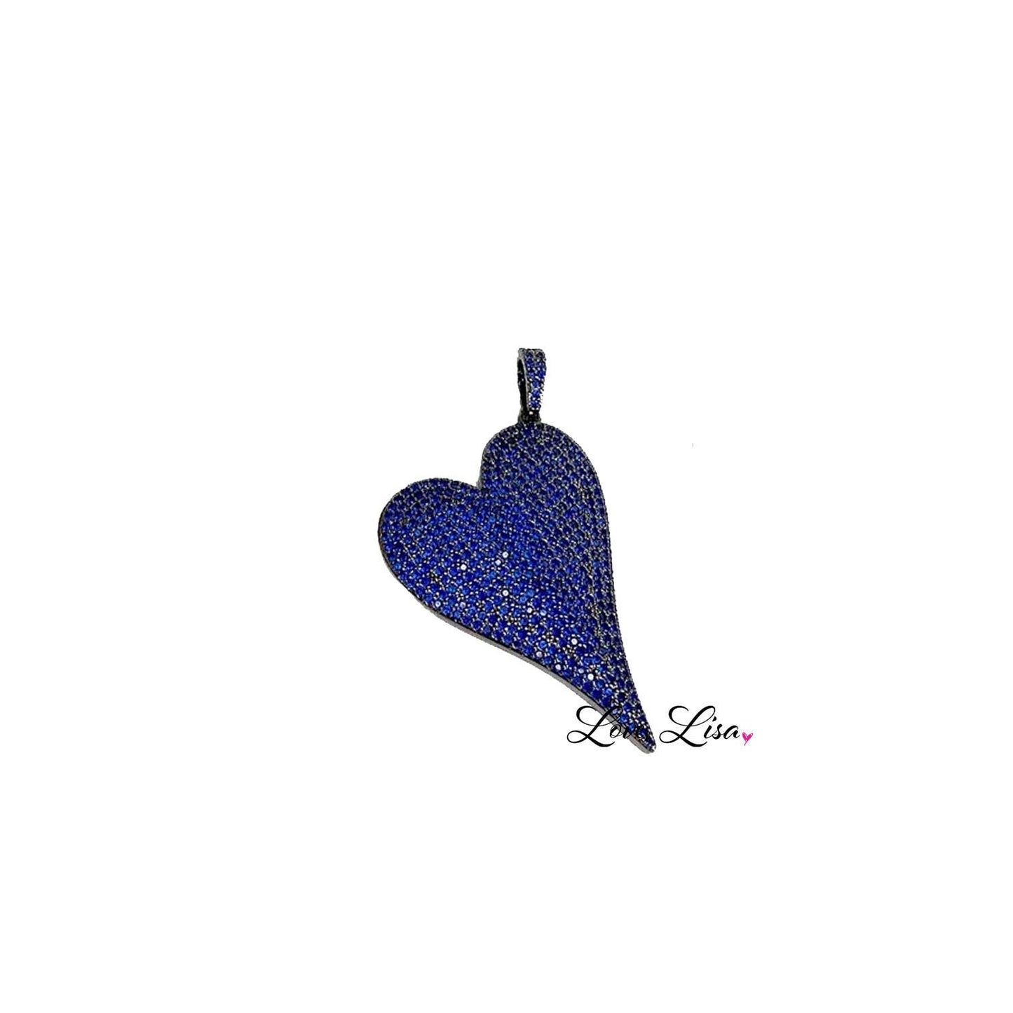 Magnificent Slanted Heart Charm: Gold