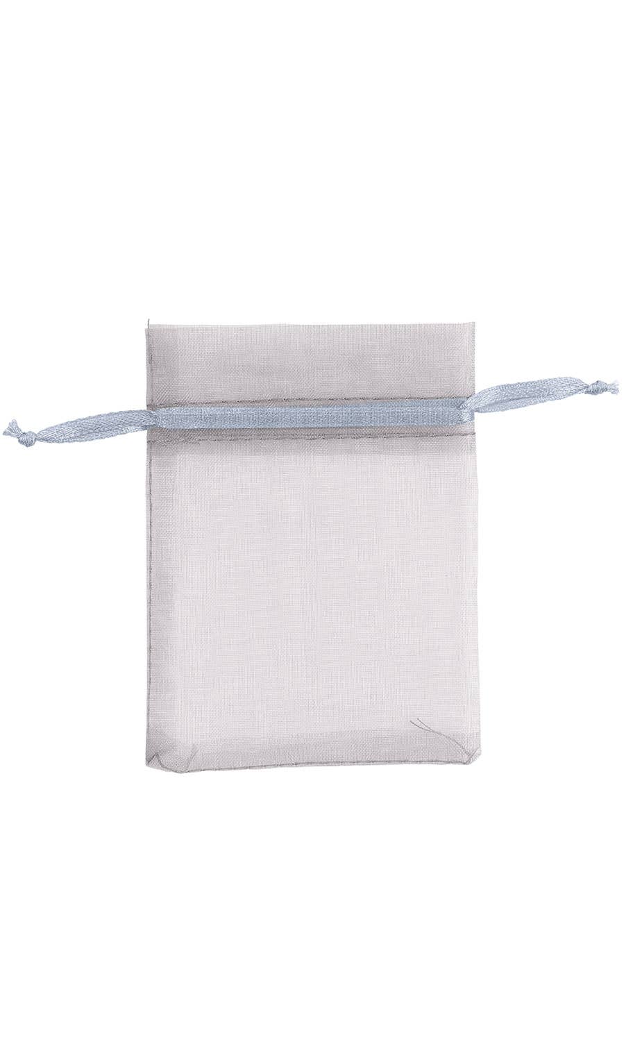Organza Drawstring Pouch: White / Pack of 10 / 5" x 7"
