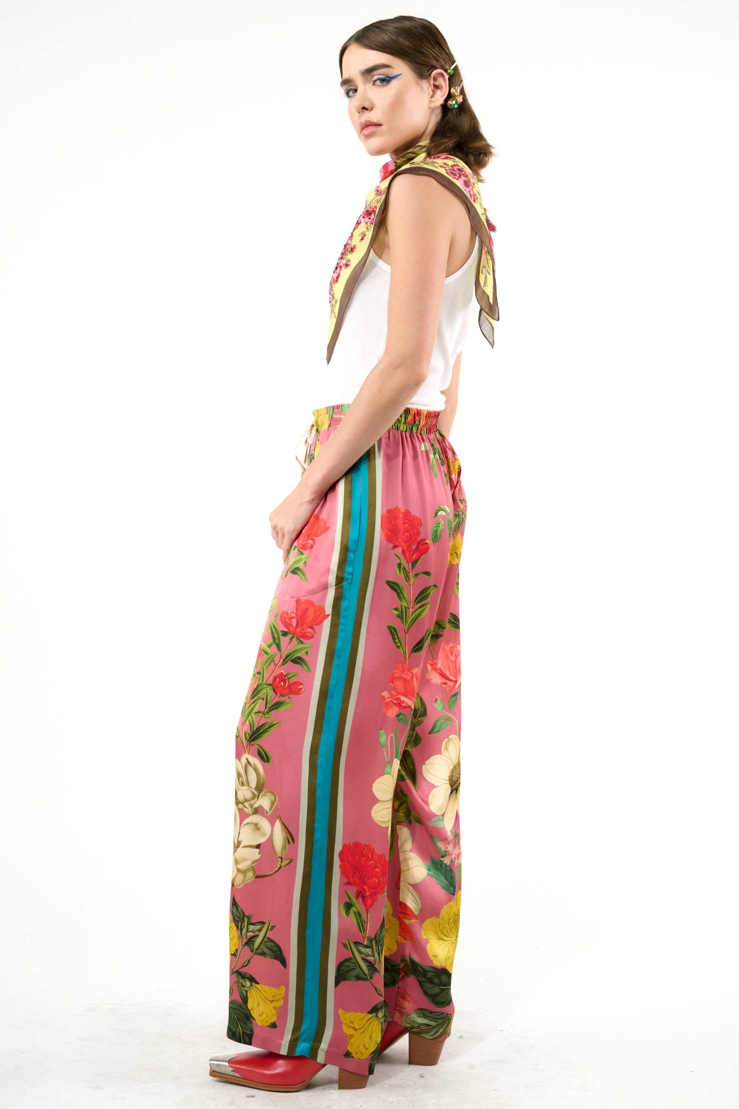 My Valentine Pants: Dusty Rose Floral / S