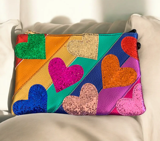 Glitter Heart Crossbody