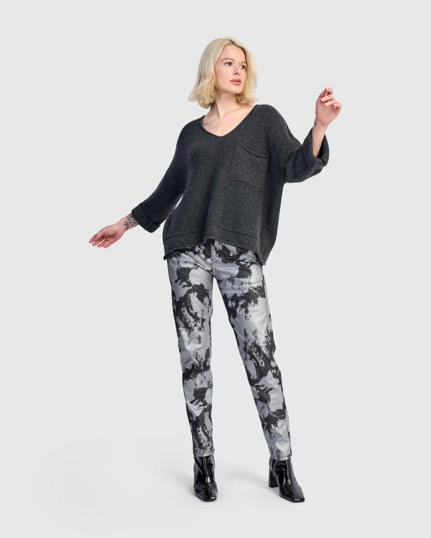 Basis Pullover Sweater, Grey: Grey / M (US 12-14)