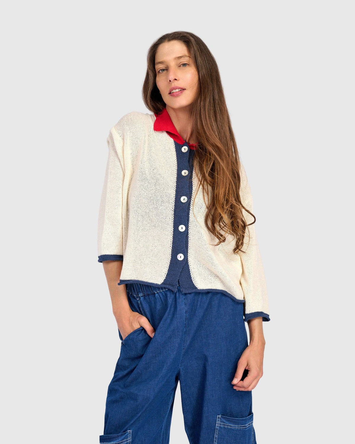 Coco Cardigan, Navy Mix: NAVY / ONE SIZE