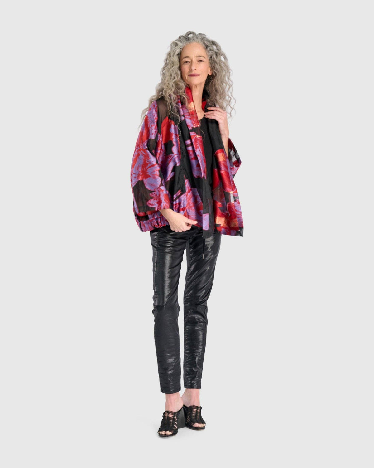 Toshi Cocktail Jacket, Red/Purple Floral: Tsarina / 3 (US 10-12)