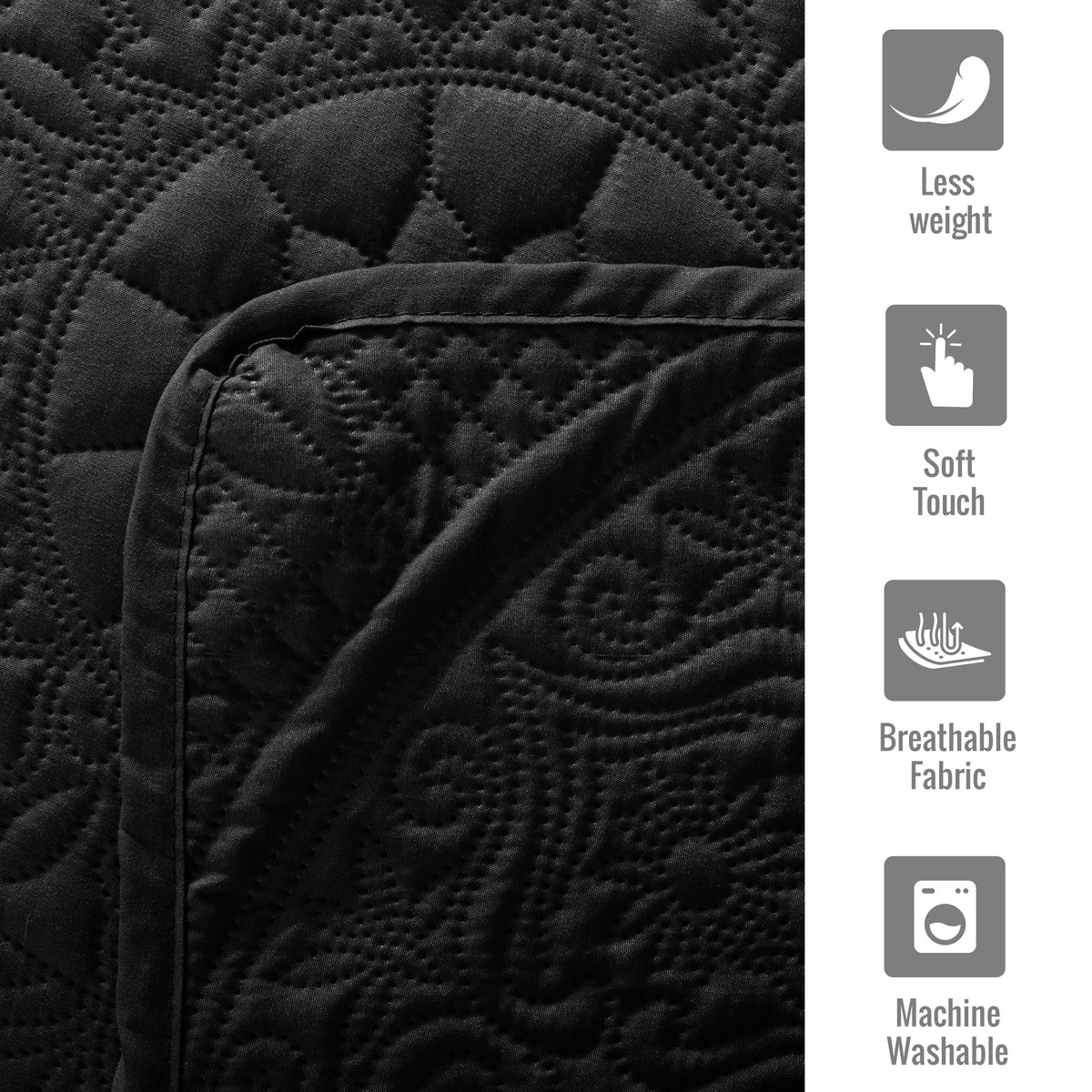 3 Piece Reversible Quilted Bedspread Coverlet Comforter Set: King / Ochre