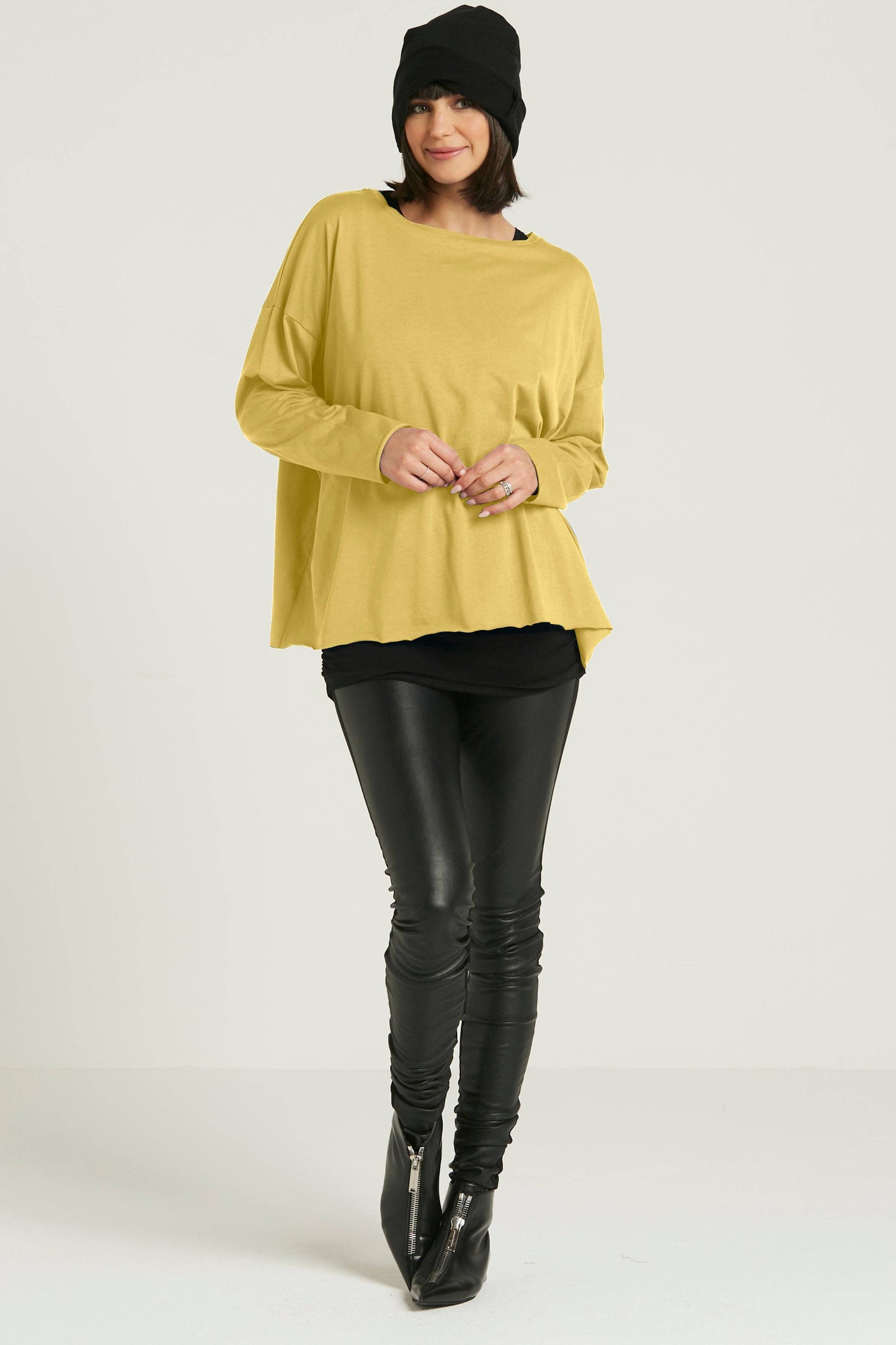 Pima Cotton Luxury Boxy T-Shirt - Chartreuse: Chartreuse