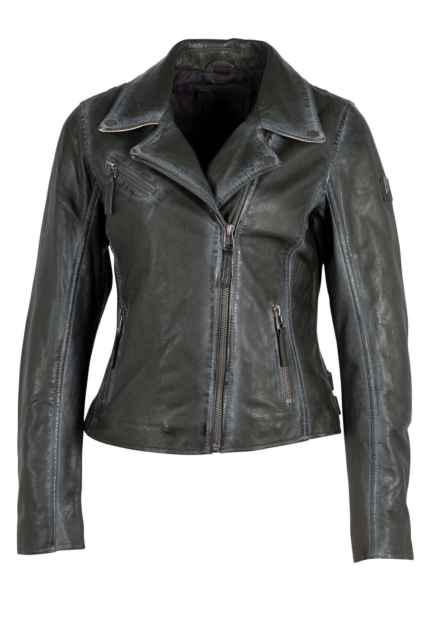 Christy RF Star Detail Leather Jacket - Mauritius  Leather