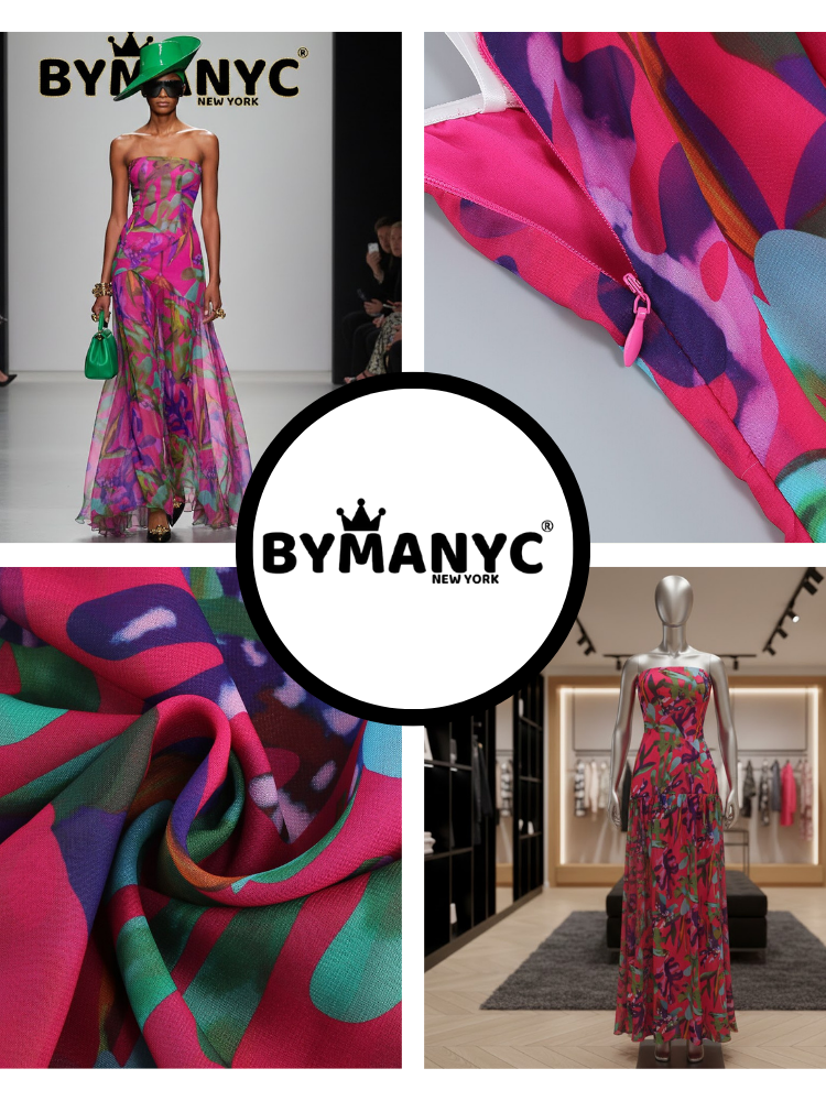 Tropical Vibes Strapless • CHELSEA New Collection BYMANYC ® New York: Multi / S