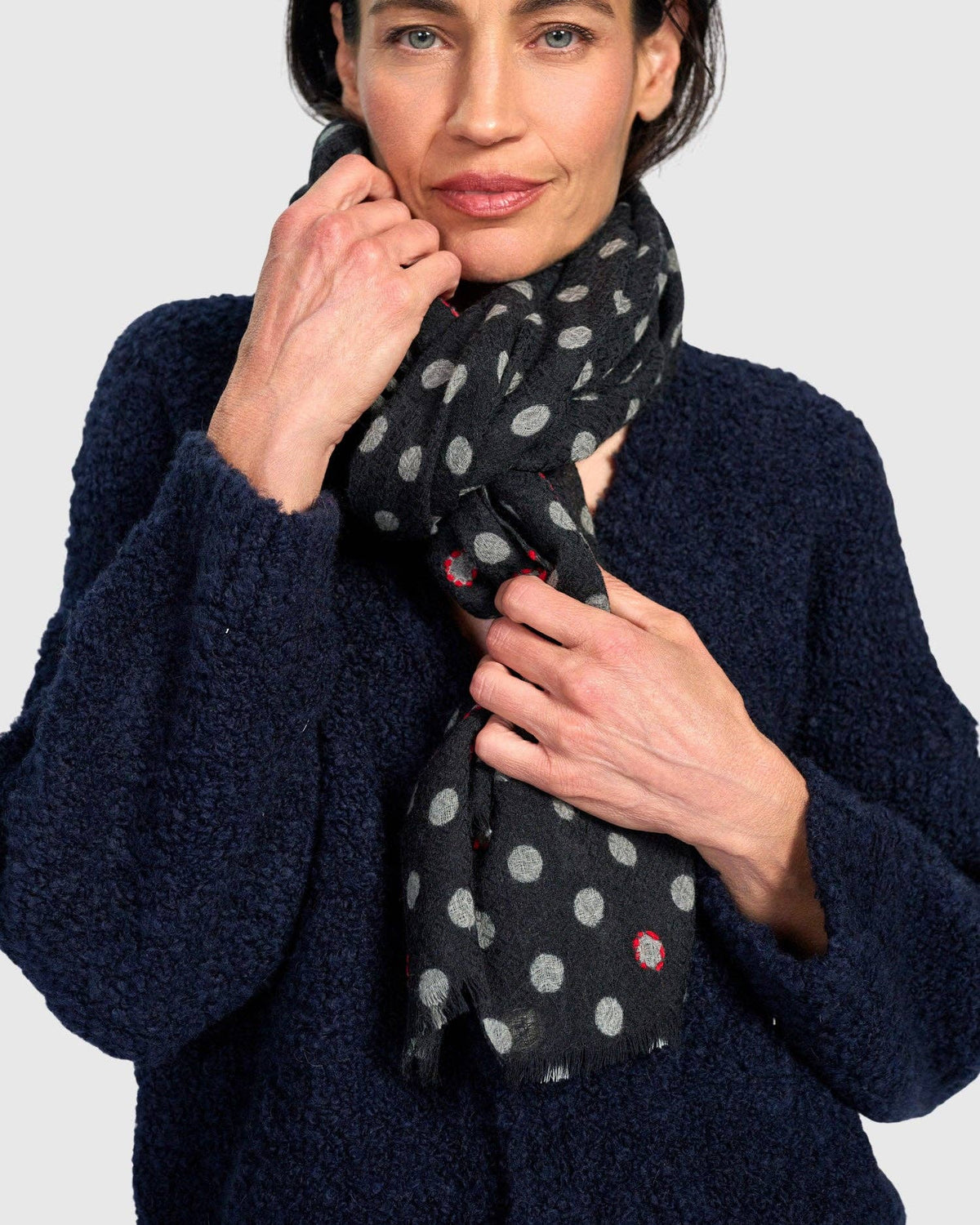 Patty Scarf, Midnight Dot: Dots / ONE SIZE