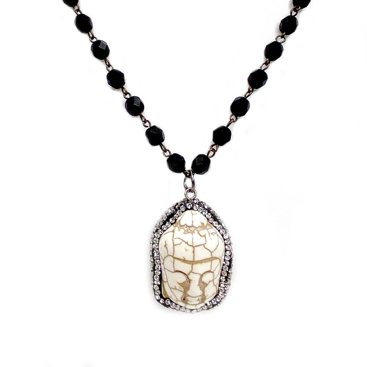 Angelina's Peaceful Buddha Necklace: 18"