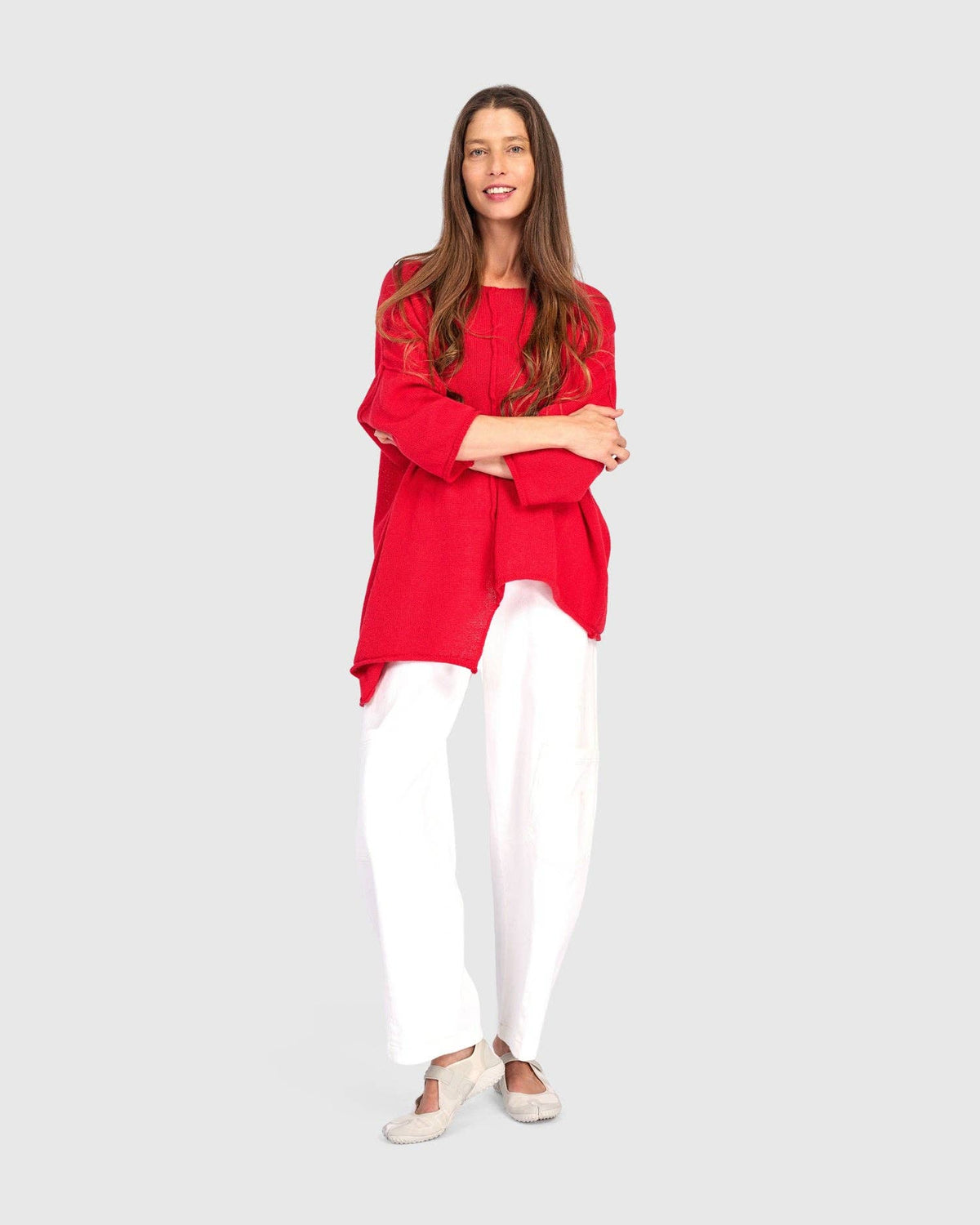 Attic Loose Sweater, Red: Red / ONE SIZE