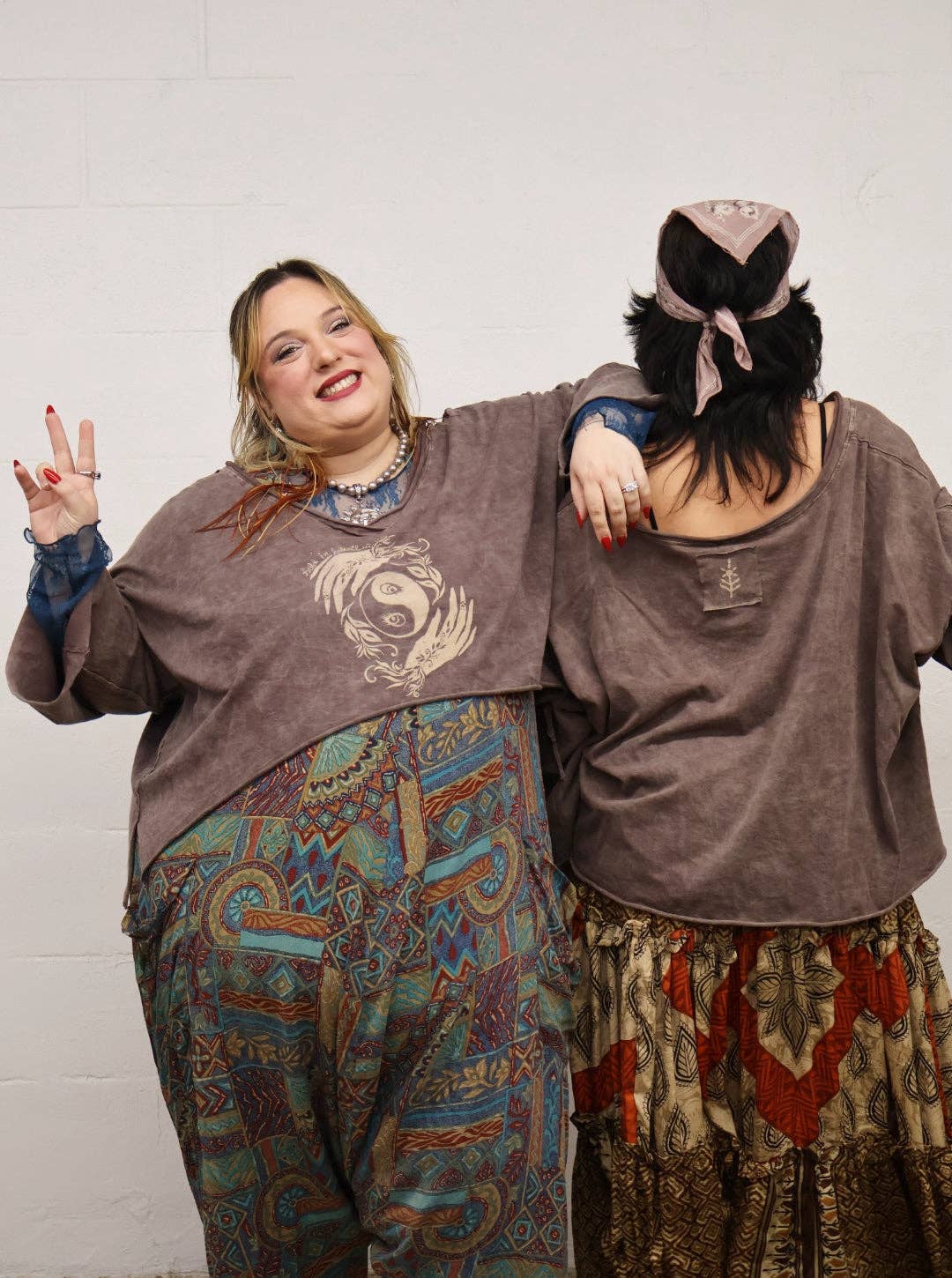 Kantha Bae Dream Cropped Tee - Held In Balance Yin Yang Boho