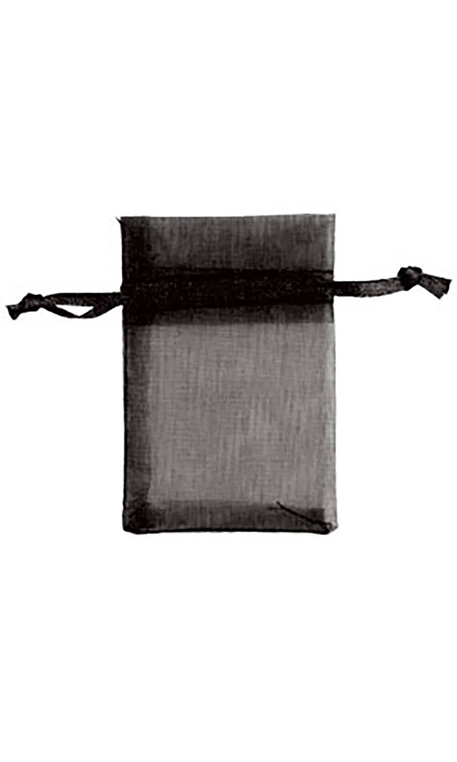 Organza Drawstring Pouch: Silver / Pack of 10 / 3" x 4"