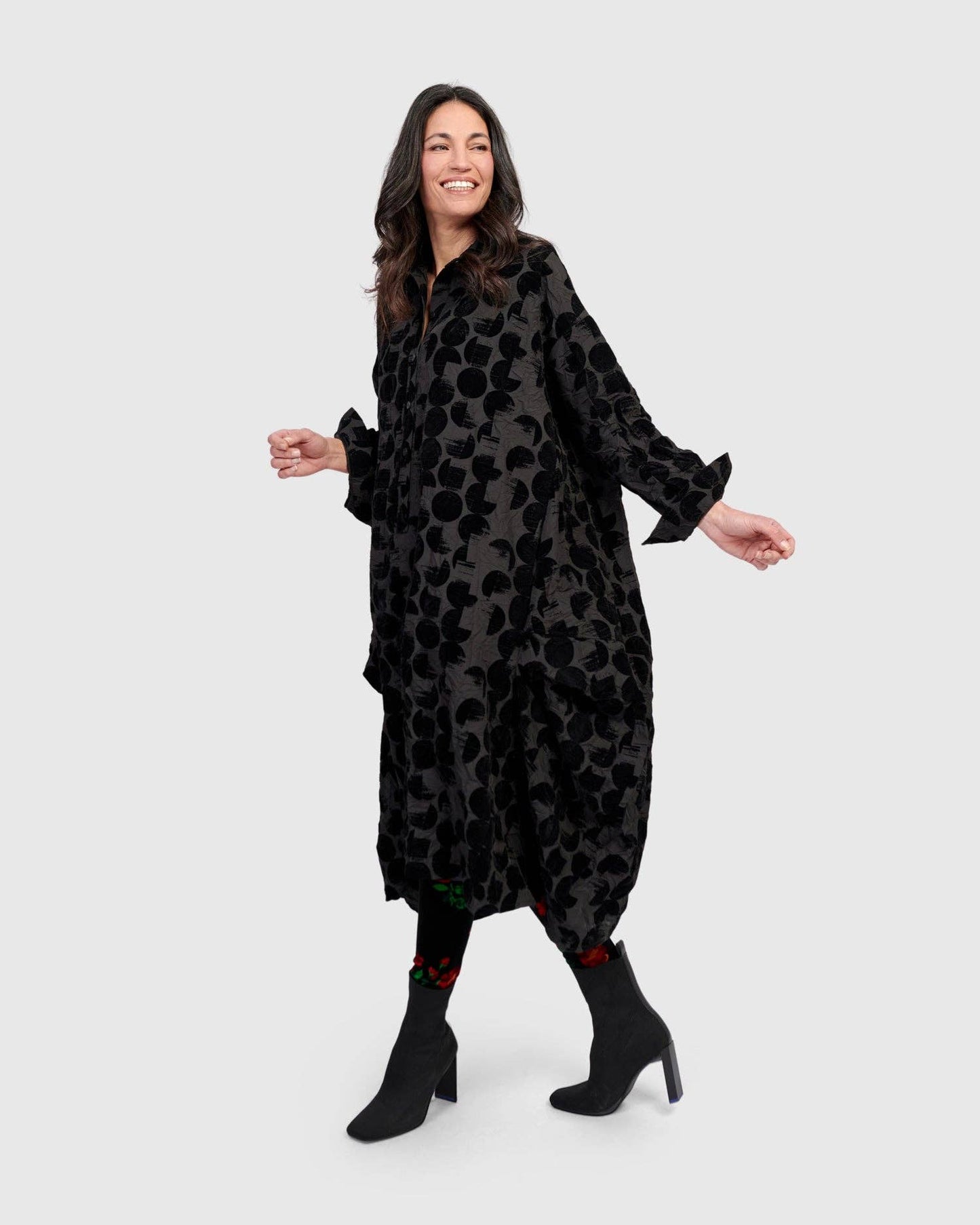 Odessa Draped Shirtdress, Crescent: Crescent / M (US 12-14)