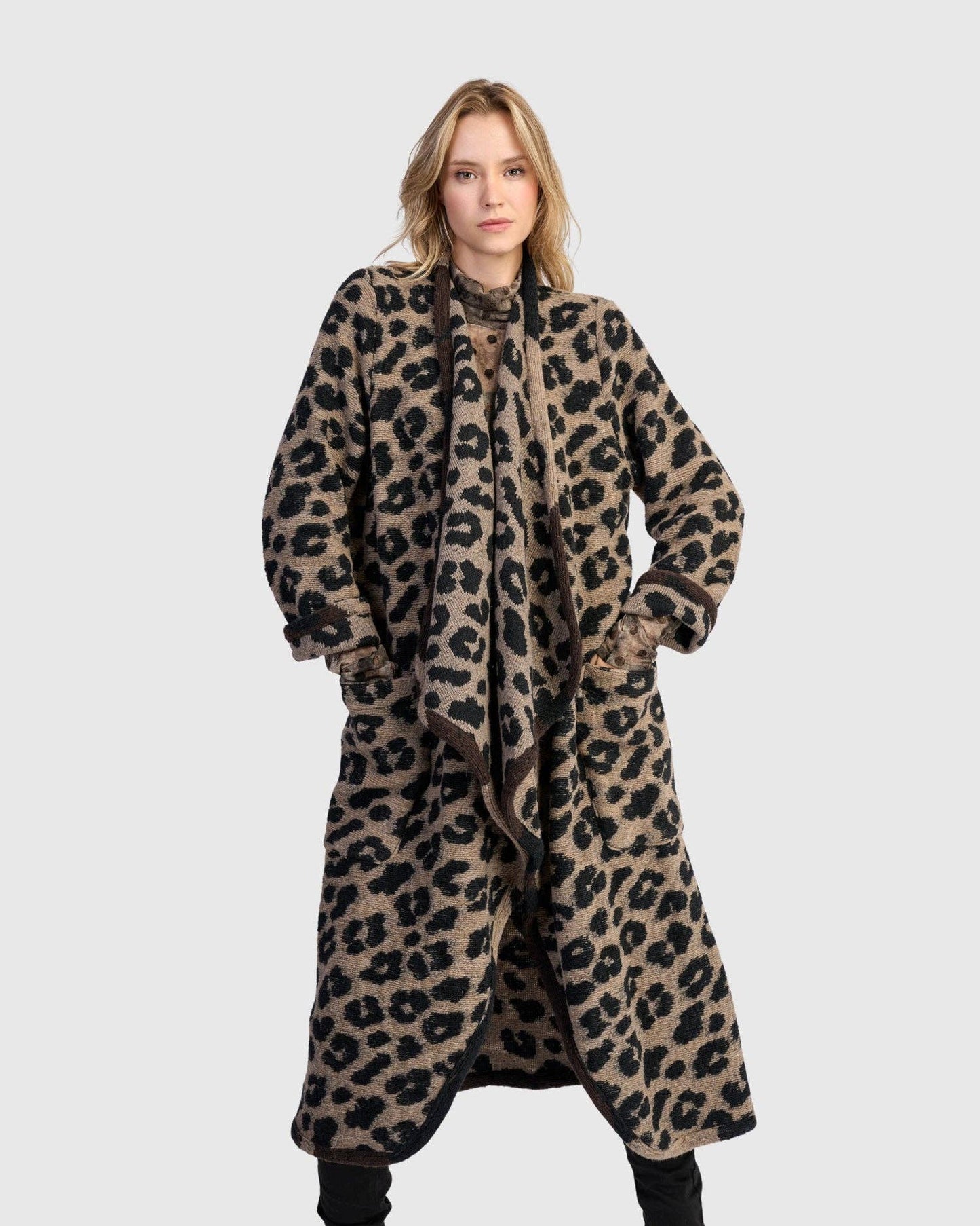 Sable Cozy Draped Coat - Alembika