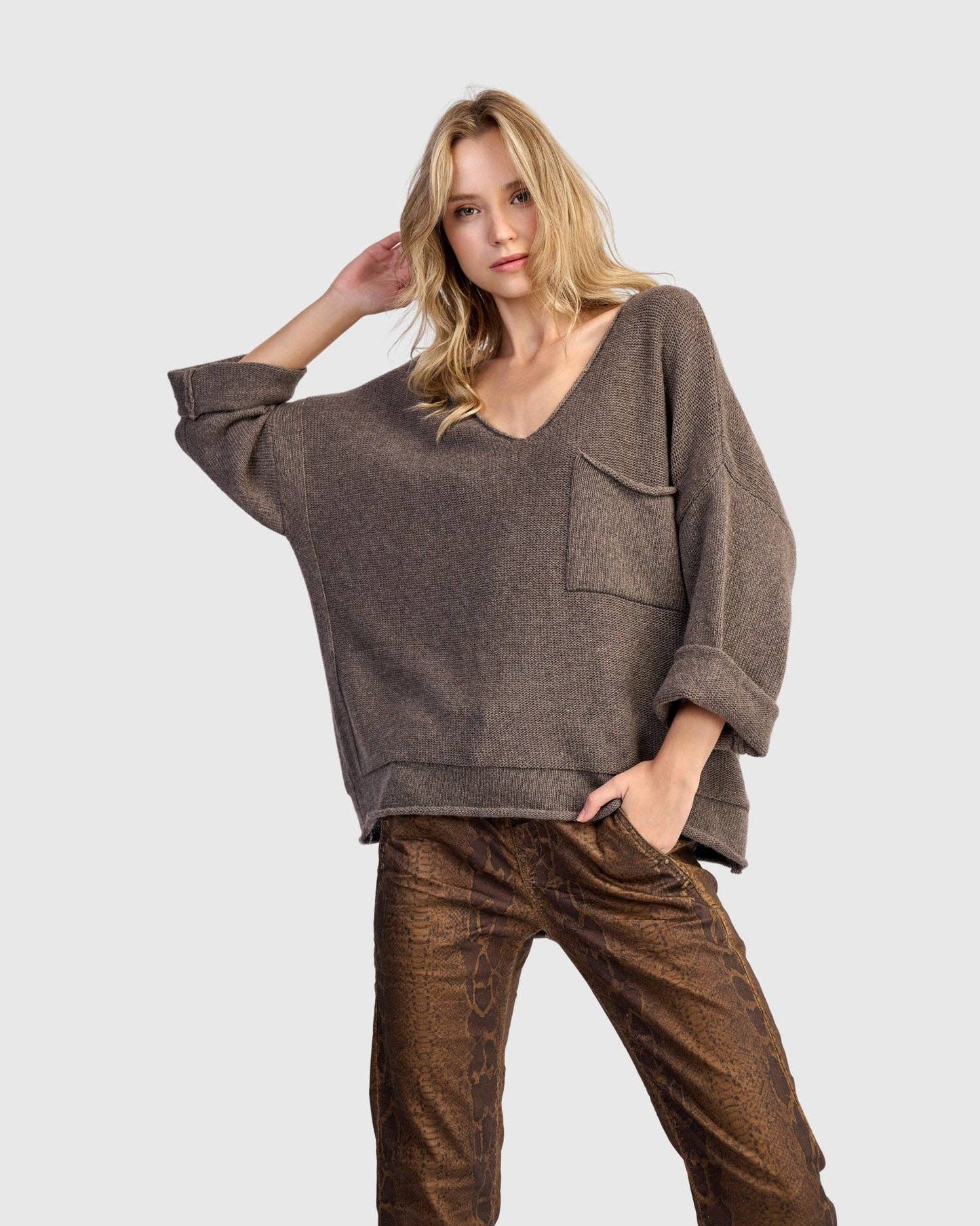 Basis Pullover Sweater, Brown: Brown / M (US 12-14)