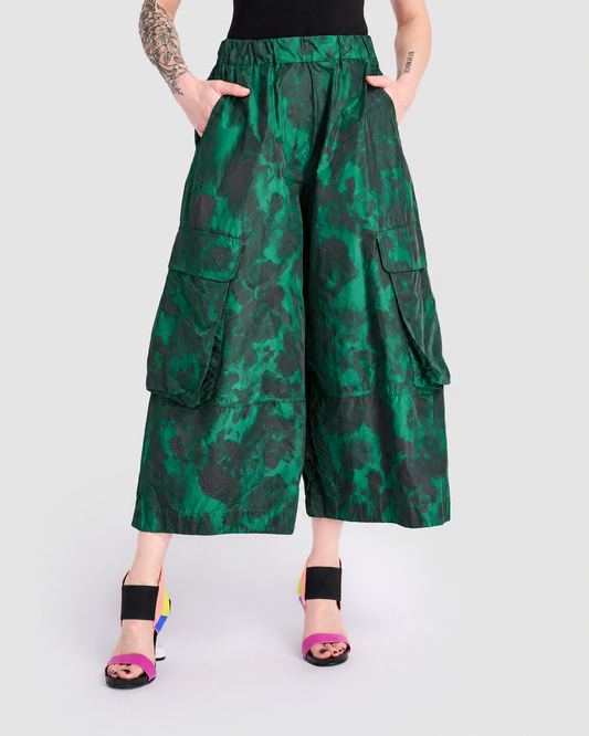 Jacquard Wide Cargo Pants - Alembika