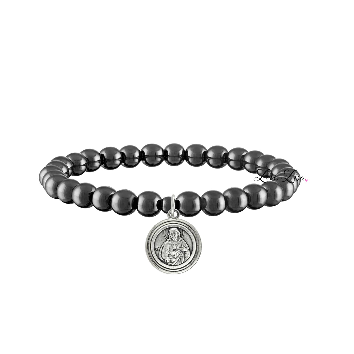 Catholic Medal Saint Stretch Bracelets  & Prayer Cards: Yellow Gold / St. Michael