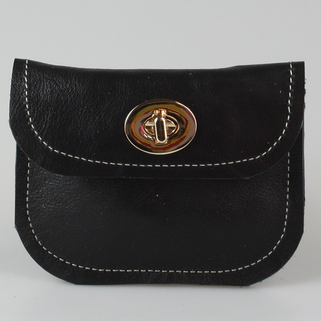 The Turnlock Metallic Leather Wallets: 3 sizes!: Silver / Hamilton: 8"x4.5"