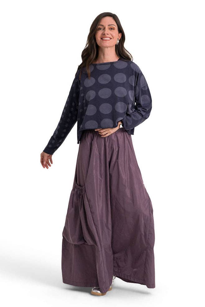 Circles Mini Luxury Boxy Tee - Midnight: Midnight