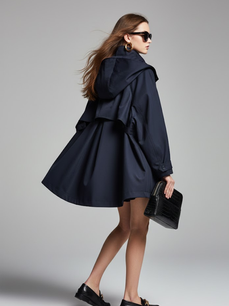 Women's Cape Jacket TRIBECA ECO FASHION BYMANYC ® New York: Blue New / M