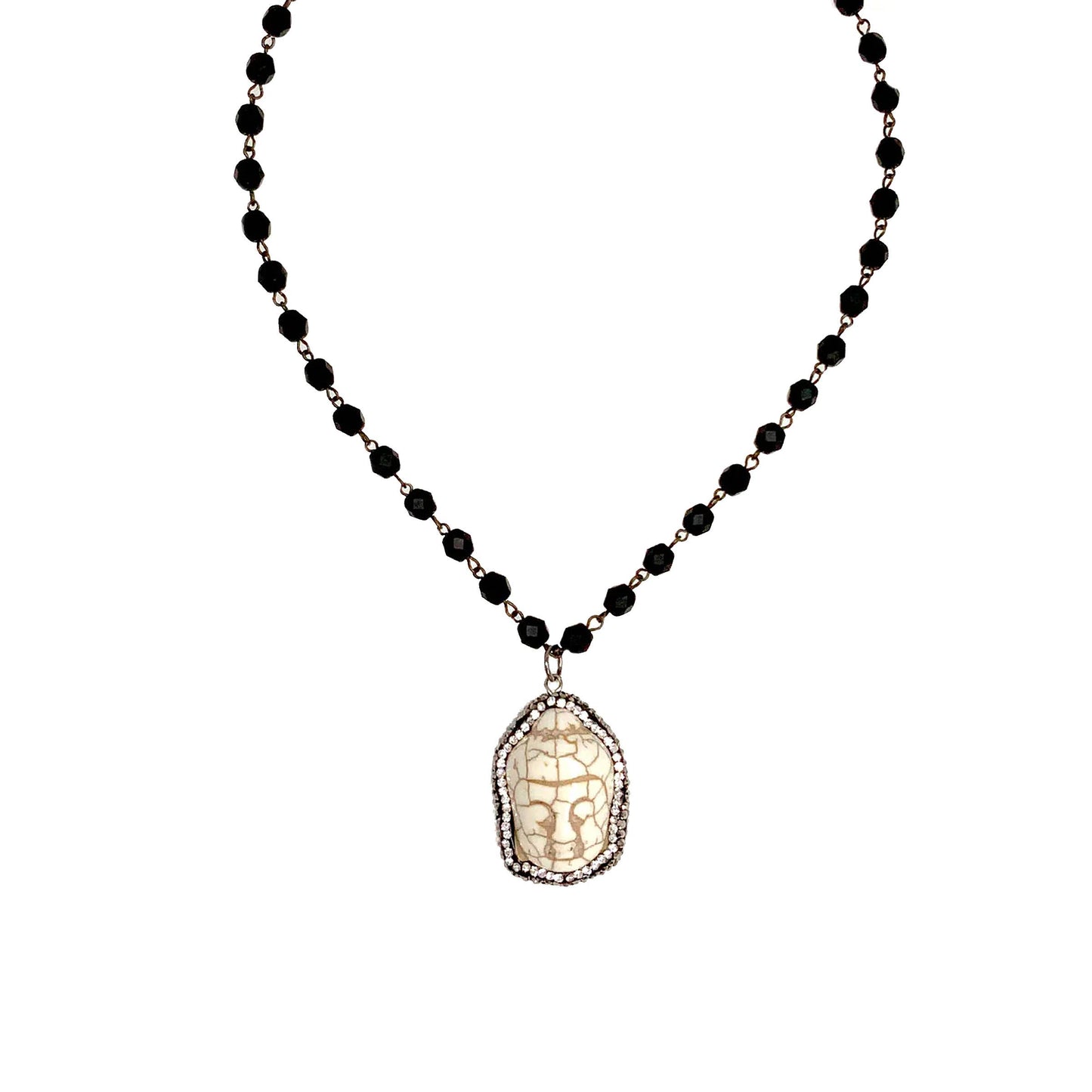 Angelina's Peaceful Buddha Necklace: 18"