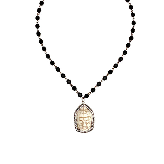 Angelina's Peaceful Buddha Necklace: 18"