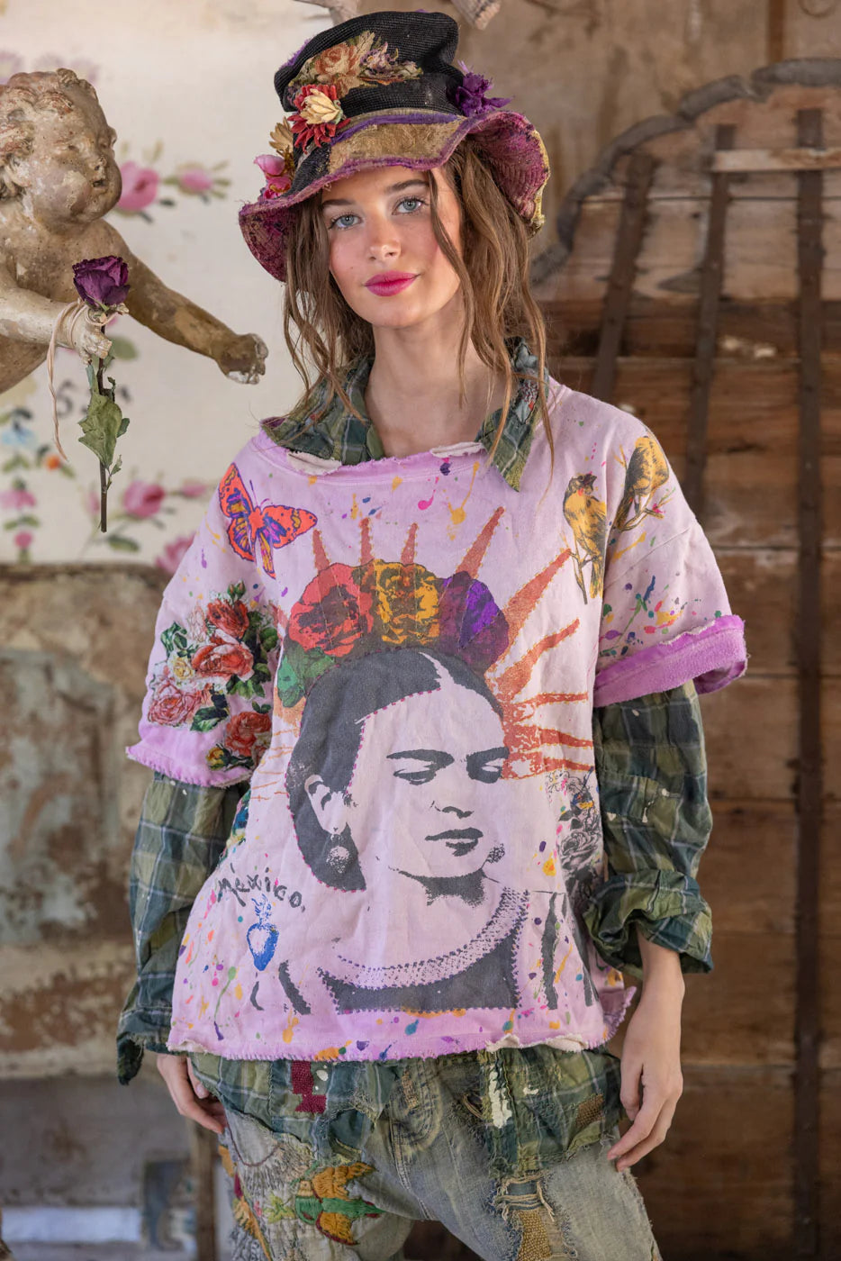 Frida del Sol Vetiver Sweatershirt 2595 - Magnolia Pearl
