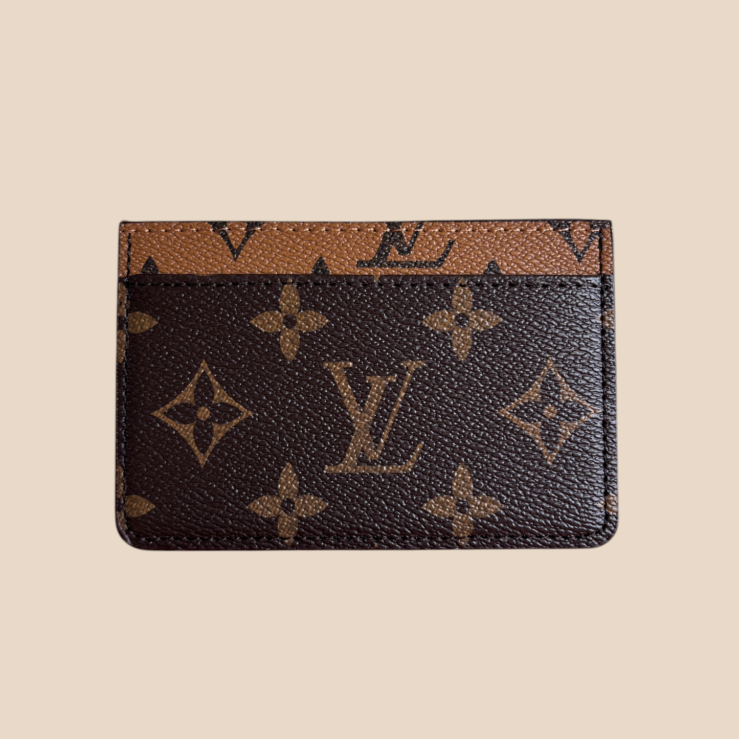 Tan Credit Card Holder (2 Sided)