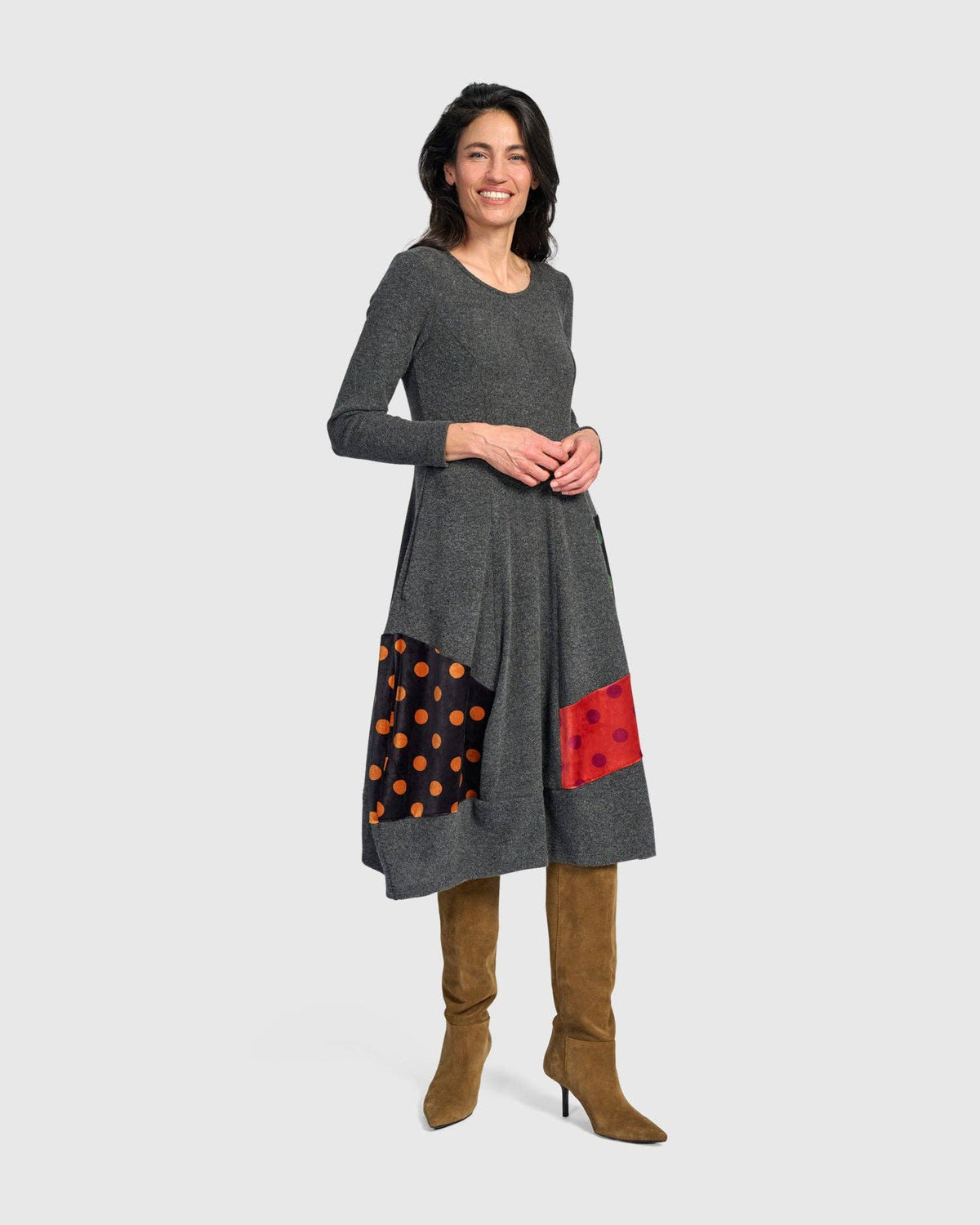 Moxie Cocoon Dress, Carbon/Dots: MIX / 1 (US 6-8)