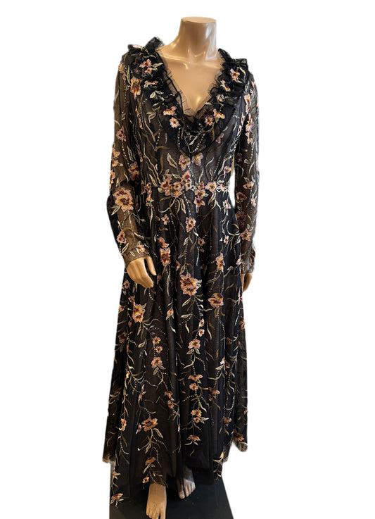 V Neck Long Sleeve Dress 5342 - Olvi’s